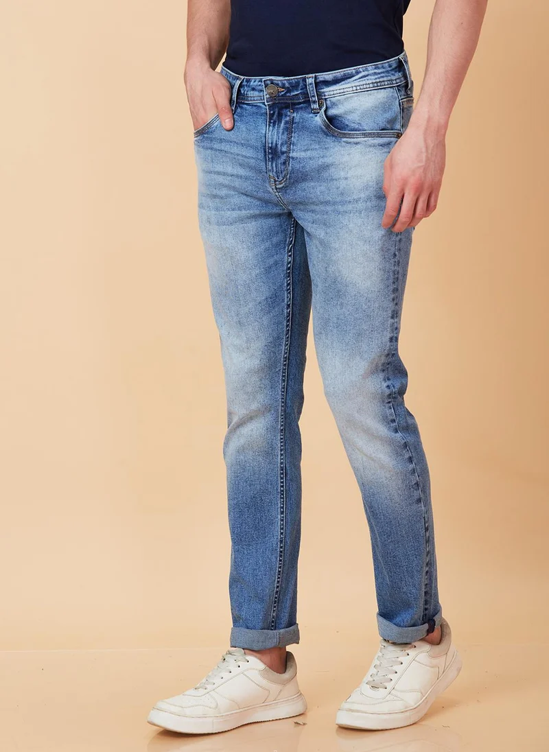 Being Human MID TONE Men Slim Fit Clean Look Heavy Fade Jeans for Men | Best Price UAE