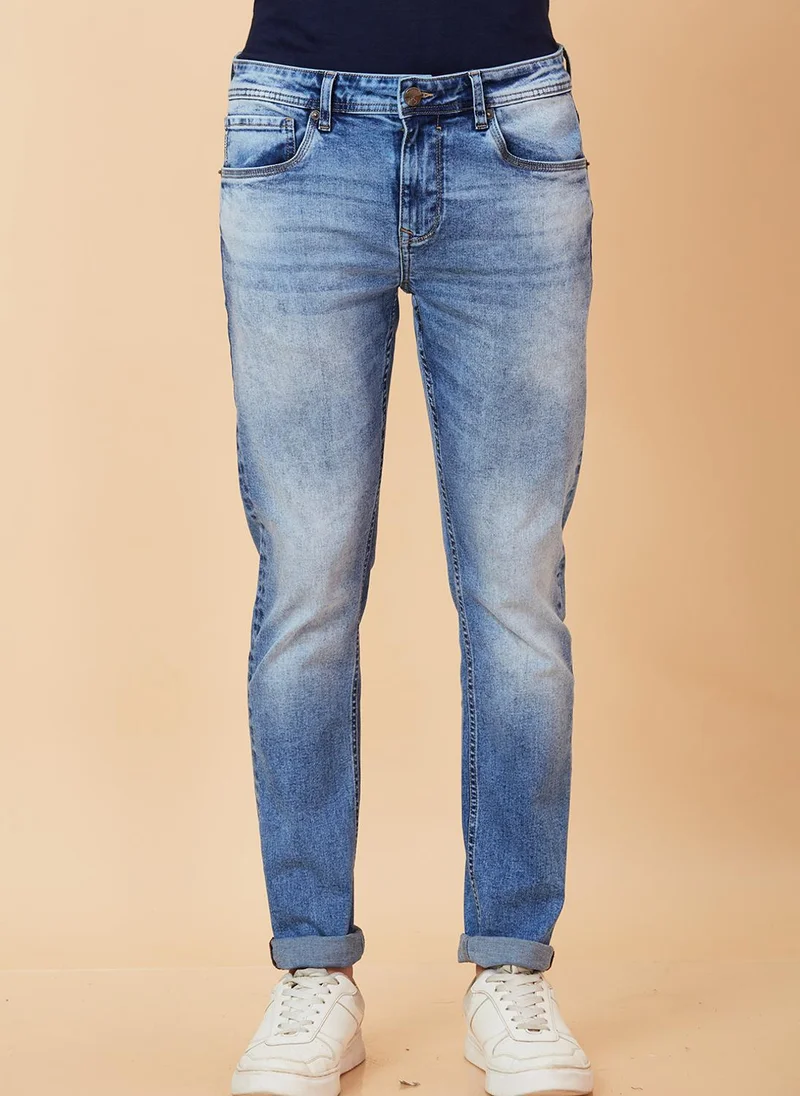 Being Human MID TONE Men Slim Fit Clean Look Heavy Fade Jeans for Men | Best Price UAE