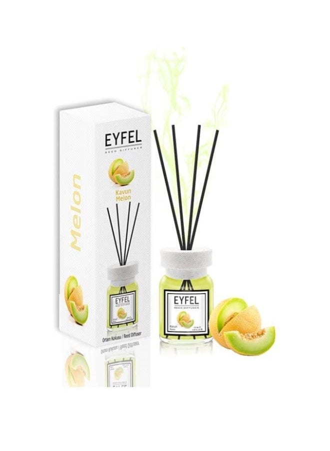 EYFEL KEVUN MELON(as per stock) Reed Diffuser – 120ml Long-Lasting Home & Office Fragrance - Image 1