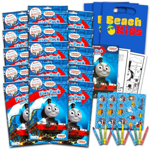 Bendon Publishing Set of 15 Kids Play Packs Bundle  Fun Party Favors Coloring Book Crayons Stickers Thomas and Friends - Image 1