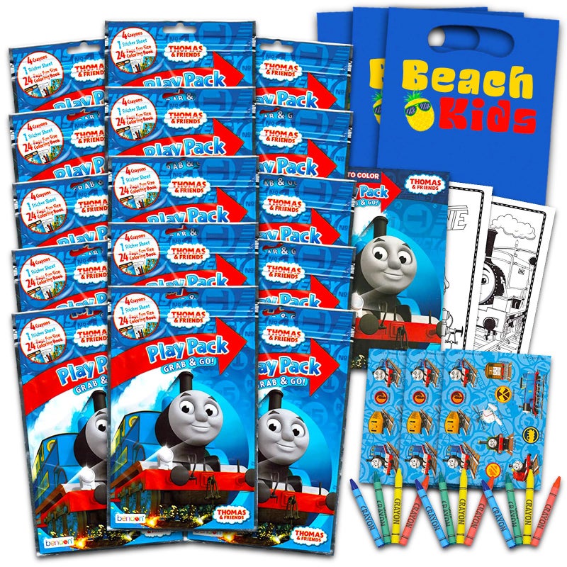 Bendon Publishing Set of 15 Kids Play Packs Bundle  Fun Party Favors Coloring Book Crayons Stickers Thomas and Friends - Image 2