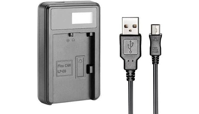 smart pro شاحن USB باور سمارت لبطاريات كانون LP-E6، LP-E6N، LC-E6، LC-E6E لكاميرات كانون EOS 6D، 7D، 70D، 60D، 5D مارك III، ومارك II الرقمية SLR و DSLR BG-E14، BG-E13، BG-E11 - Image 1