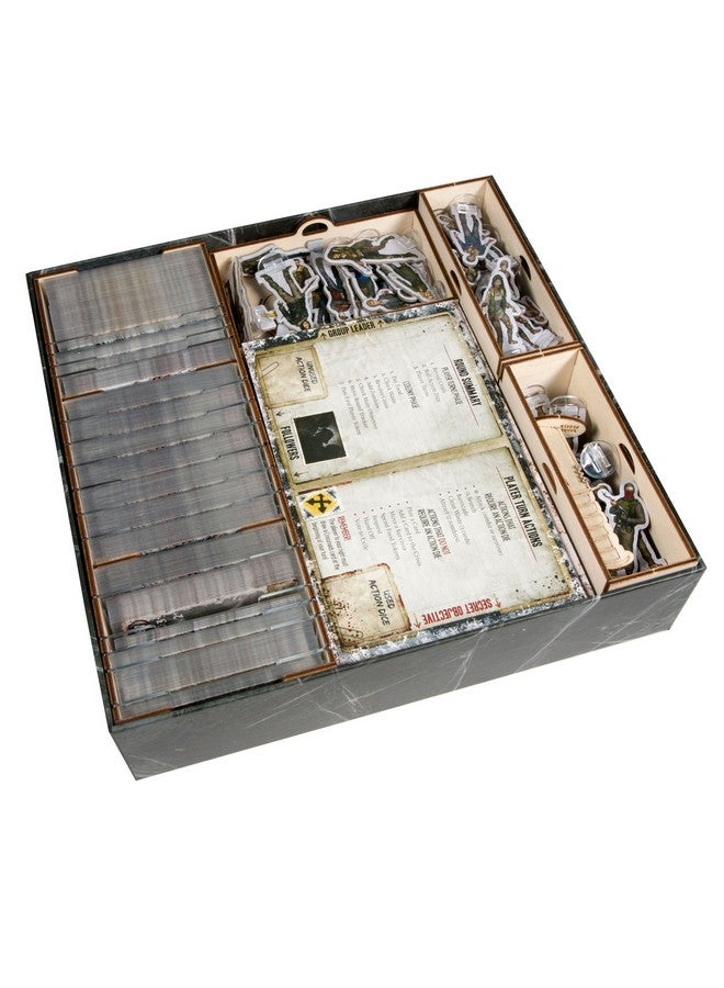 The Broken Token Board Game Organizer - Dead of Winter: The Long Night Compatible Wood Storage Box with Multiple Trays and Dividers - Image 4
