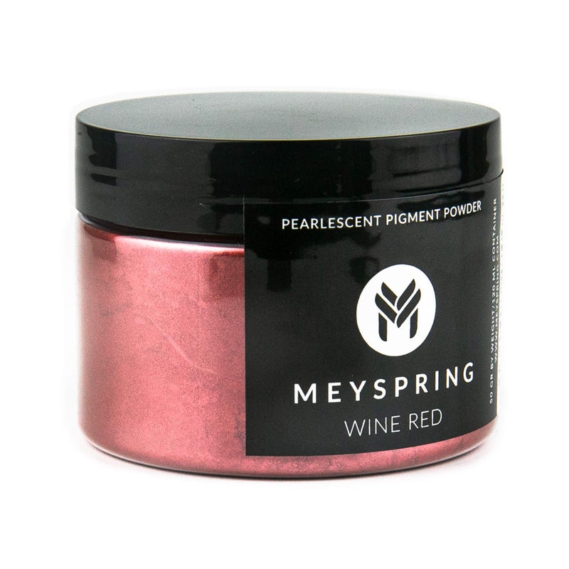 MEYSPRING Red Mica Powder - Resin Color Pigment for Resin Art - 50 Grams - Cosmetic Grade Mica - Lip Gloss Pigment Powder - Image 1