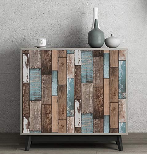EeeComing 393"X17.7" Wood Wallpaper Peel and Stick Wood Look Grain Plank Contact Paper Vintage Wall Paper Stick and Peel Self Adhesive Removable Wallpaper Rustic Distressed Faux Vinyl Roll - Image 5