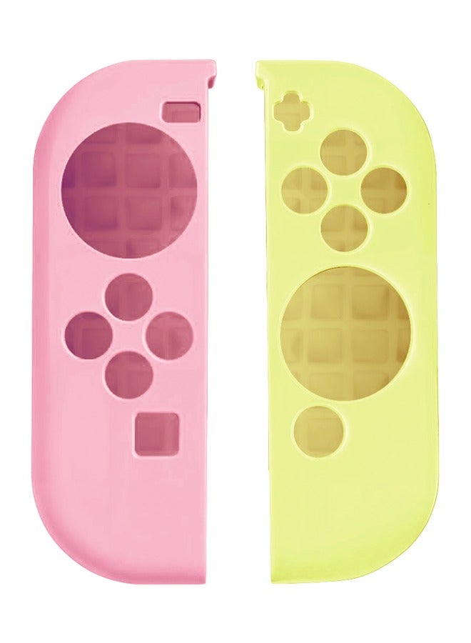 XForm Nintendo Switch/OLED Joy-Con Shell Case Colorful Left & Right Handle Protective Cover (Pink & Yellow) – Soft TPU Replacement Housing for Joy-Con Controllers - Image 2