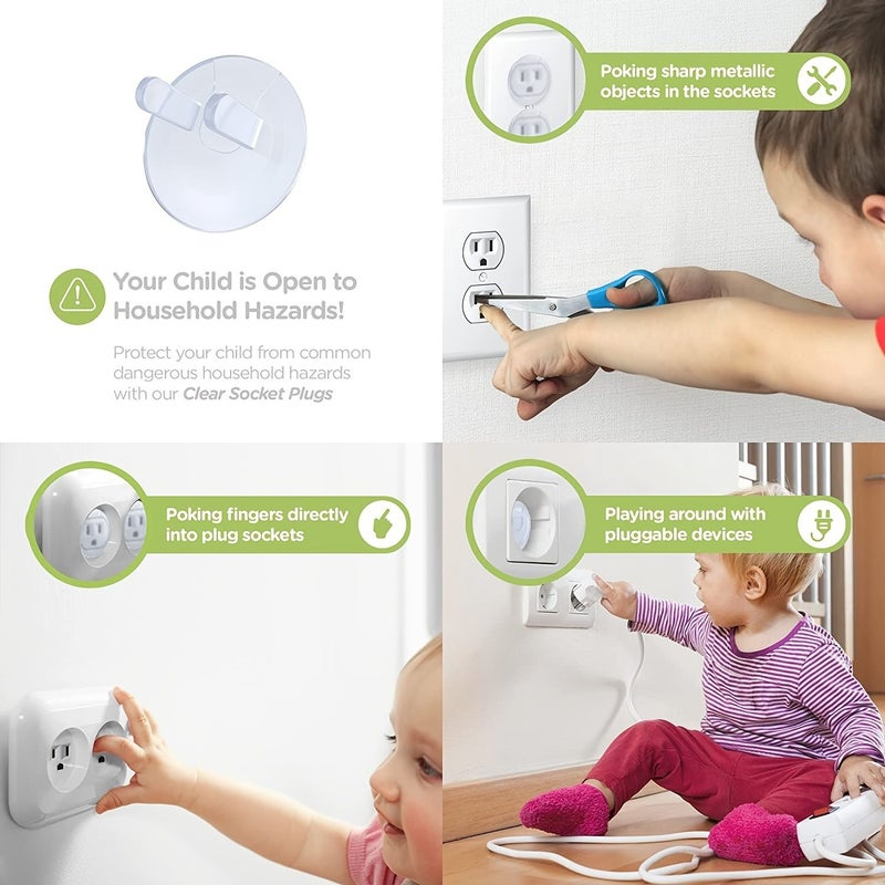 Quantity 50 Pcs Outlet Covers Baby Proofing Safety Child Secure Electric Plug Protectors With Hidden Handle Square Socket Covers For Electrical Outlets Baby Safety Plug Covers Kids Toddler Protection - Image 3