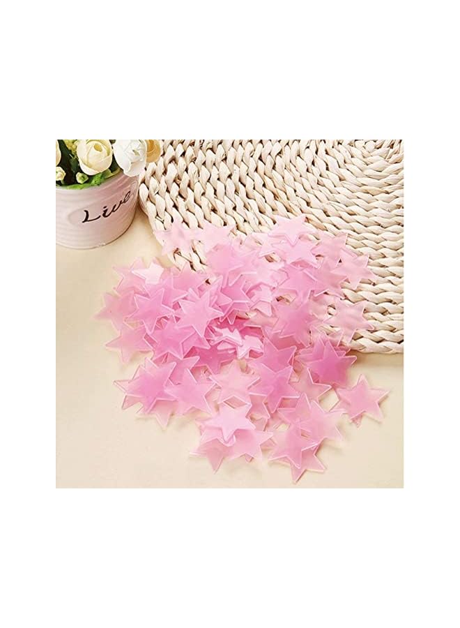 Zaboon 3D Stars Glow In The Dark Stickers -Pink - 100 Pieces - Image 4