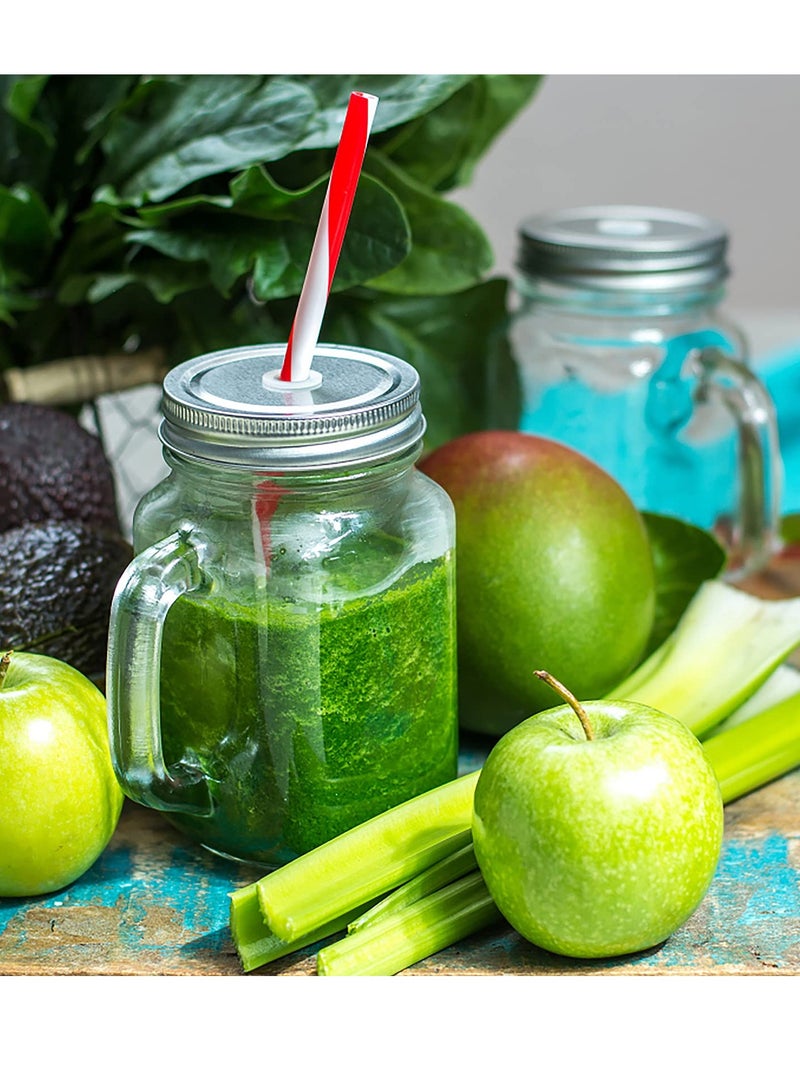 SYOSI 6 عبوات أغطية تعليب من الفولاذ المقاوم للصدأ بأغطية زجاجات محكمة مع فتحة شفاطة معدنية فضية مقاس 70 ملم فم واسع مقاوم للتسرب ودائم يناسب جرار التخزين فضي - Image 4