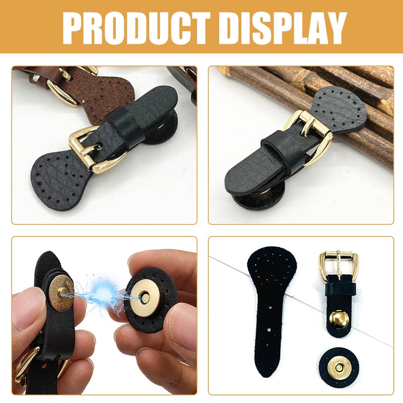2 Sets Purse Closure Buckle Leather Buckle Magnetic Buckle Magnetic Closures for Purses - Image 5