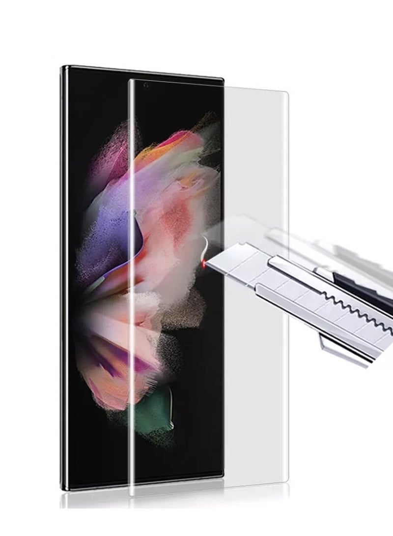 CATANES واقي شاشة Samsung Galaxy S23 Ultra، صلابة 9H، مقاوم للخدش، طبقة من الزجاج المقوى المقاوم للأشعة فوق البنفسجية، واقي شاشة منحني، غراء الأشعة فوق البنفسجية لطبقة الزجاج المقوى المقاوم للأشعة فوق البنفسجية - Image 4