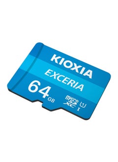 NIBEMINENT MicroSD Exceria Card With Adapter Class 10 Full HD High Read Speed 100MB/s LMEX1L064GG2 Blue  - Image 1