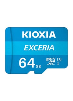 NIBEMINENT MicroSD Exceria Card With Adapter Class 10 Full HD High Read Speed 100MB/s LMEX1L064GG2 Blue  - Image 3