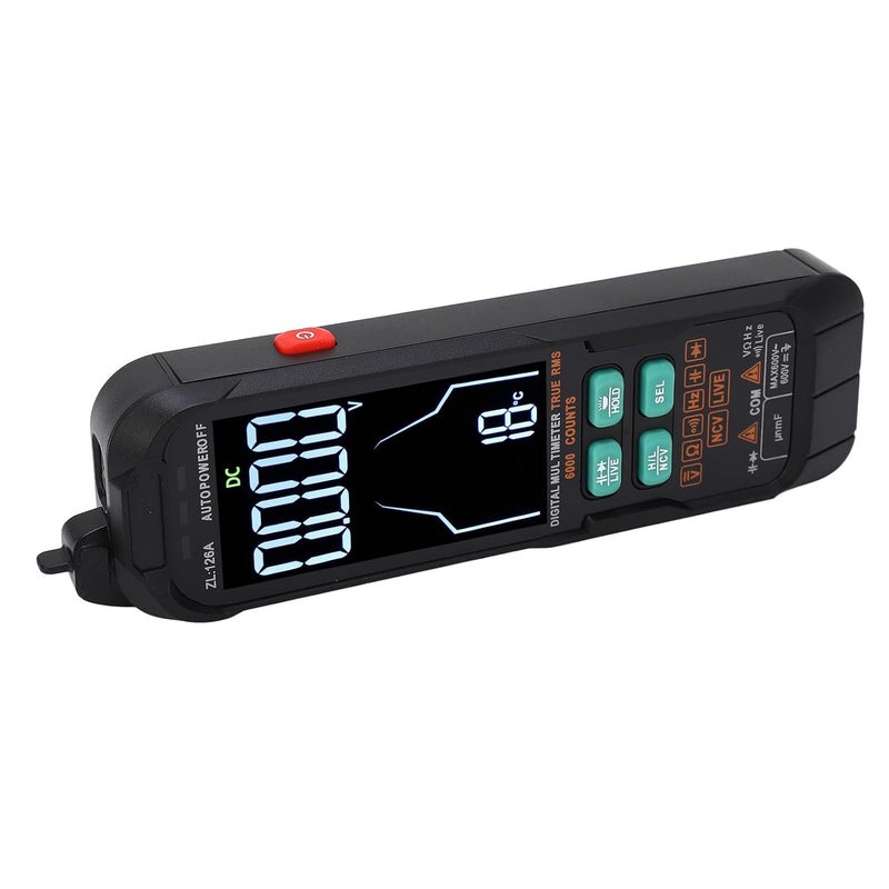 Digital Multimeter 6000 Counts, AC t Voltmeter Tester, Capacitance Ohm Diode Multimeter with Backlit Sn, Auto Ranging Voltmeter for Home Car Electronics Repair - Image 2