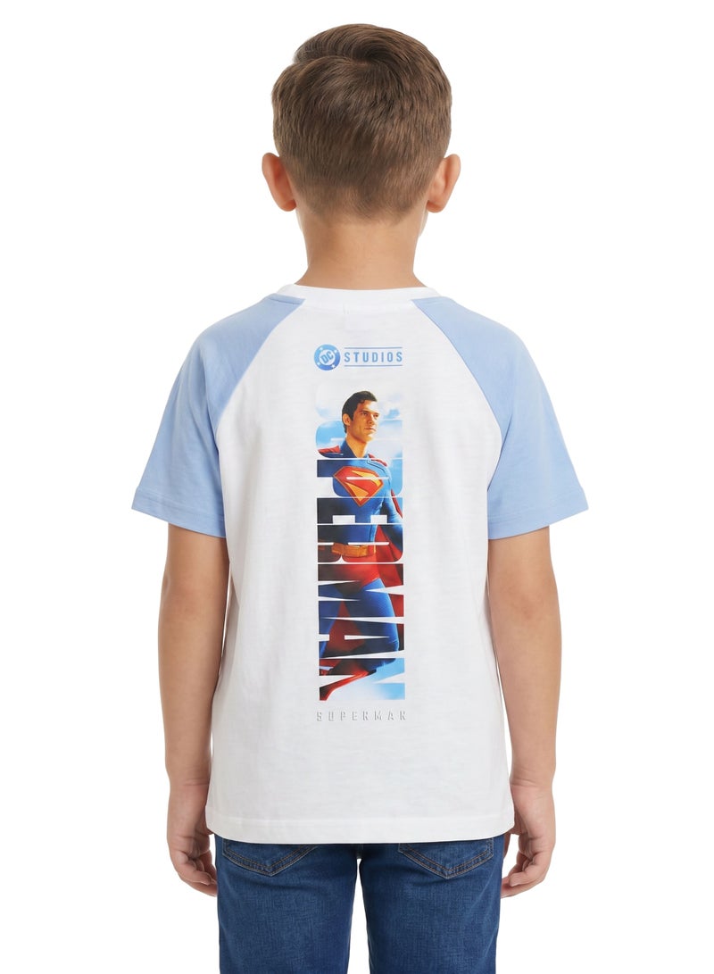 Warner Bros. Superman Toddler Boys Graphic T-Shirt – Casual Cotton Raglan Sleeve Tee - Image 2
