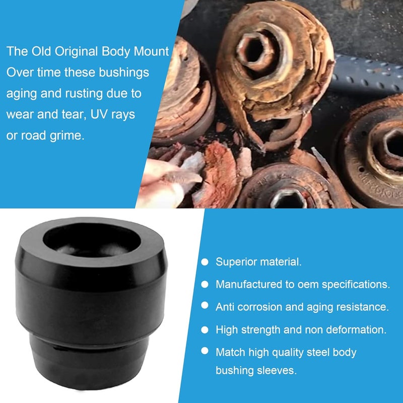 Binazon 24Pcs 7-141 Body and Cab Mount Bushing Kit for Chevrolet Silverado/Sierra 1500 2500 1999-2014 - Image 2
