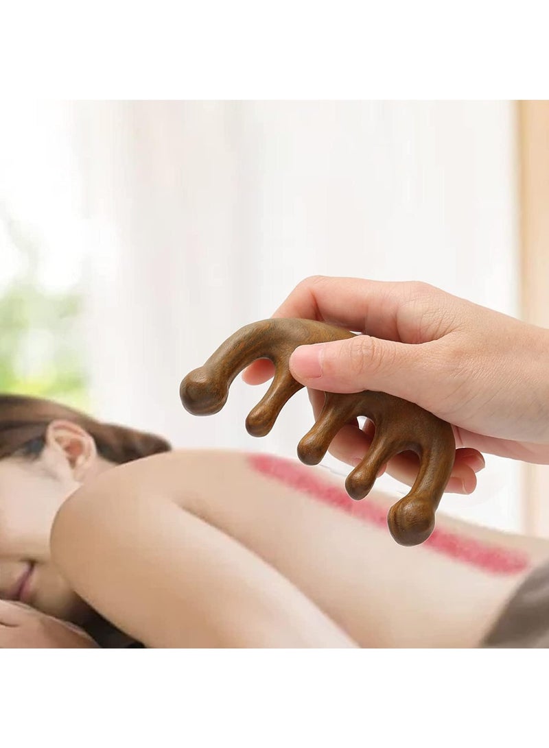 Flavoma Natural Wood Wide Tooth Hair & Scalp Massager Comb | Wooden Anti-Static Massage Comb for Hair Care | Suitable for Scalp, Head & Neck Relaxation - Image 4