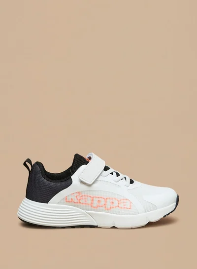 Kappa Boys' Logo Print Sports Shoes with Hook and Loop Closure
