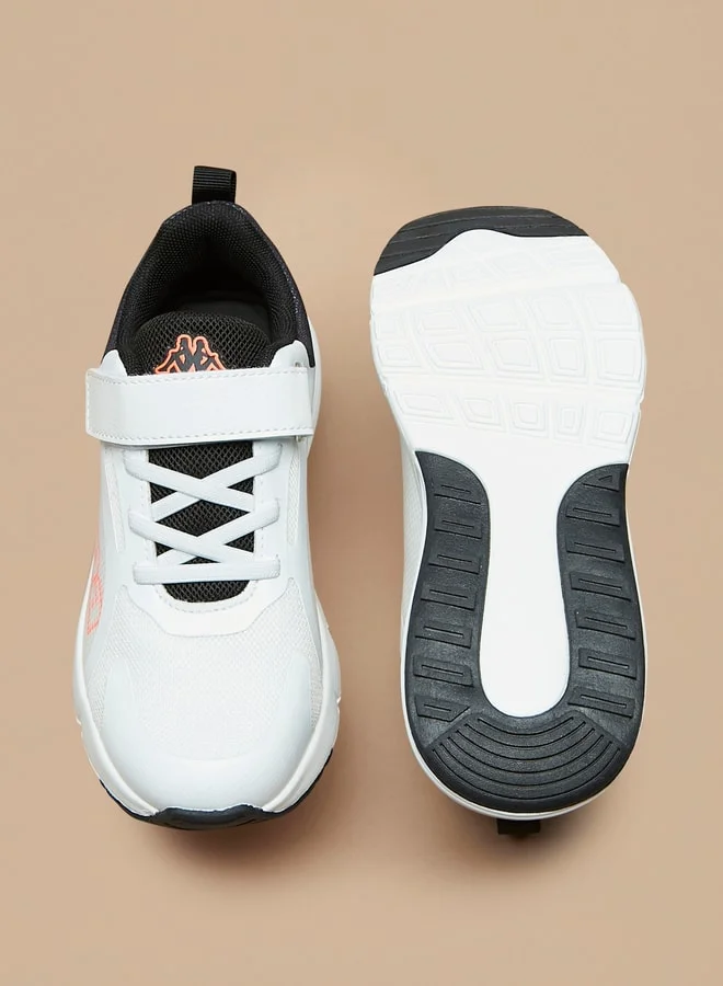 كابا Boys' Logo Print Sports Shoes with Hook and Loop Closure