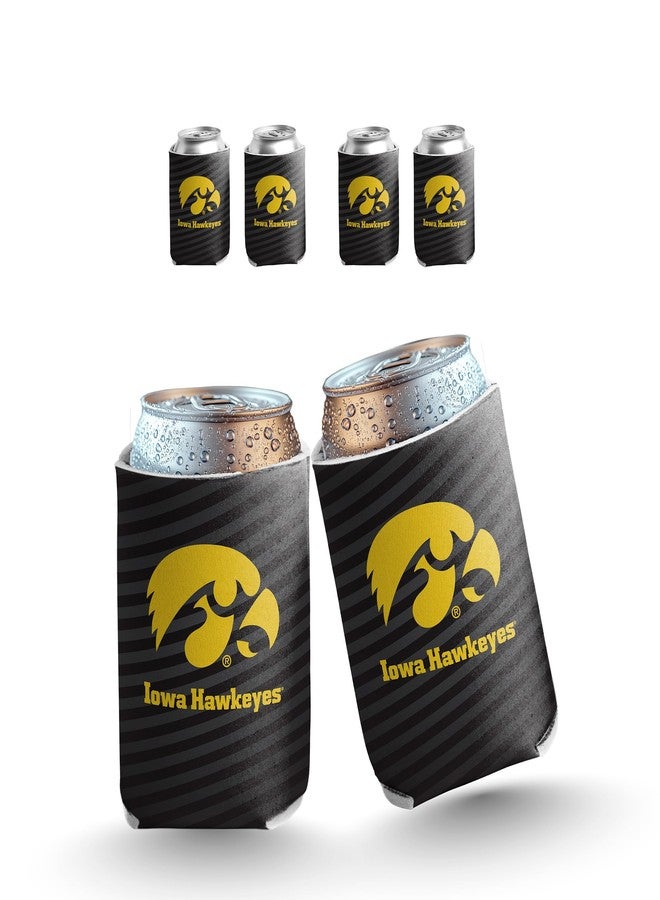 VictoryStore University of Iowa Can Coolers - 6-Pack Licensed Hawkeyes Sleeves - Iowa Hawkeyes #6 - Fits 12oz Cans/Bottles - Foam Insulated for Tailgates, BBQs & Game Day - VictoryStore - Image 1