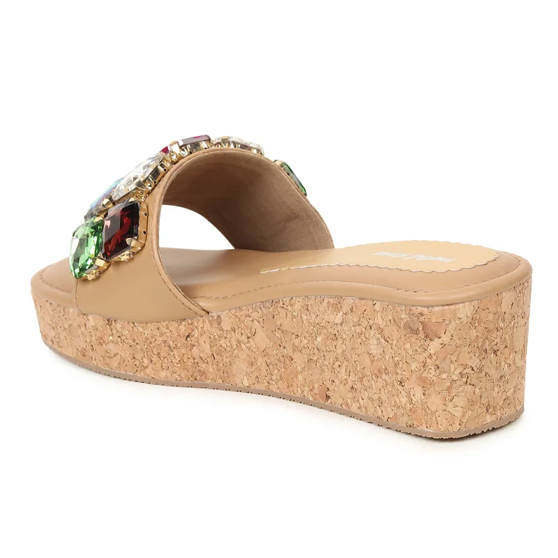 Sandal Stories Beige Wedge Sandals for Women