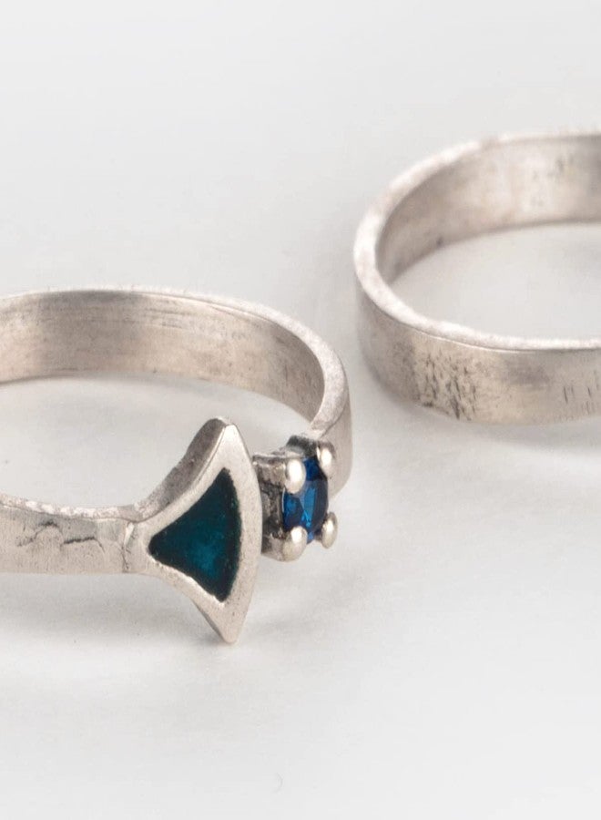 Shaya by CaratLane 925 Silver Oxidised Owning My Extreme Drama Toe Rings Gifts for Womens & Girls - Image 5