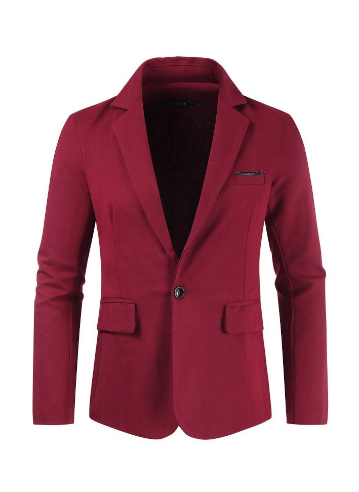 Shougu Casual Slim Fit Men's Suit Jacket  - Image 1