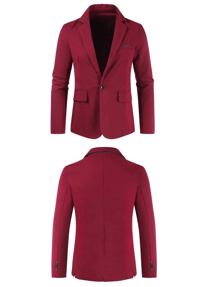 Shougu Casual Slim Fit Men's Suit Jacket  - Image 3