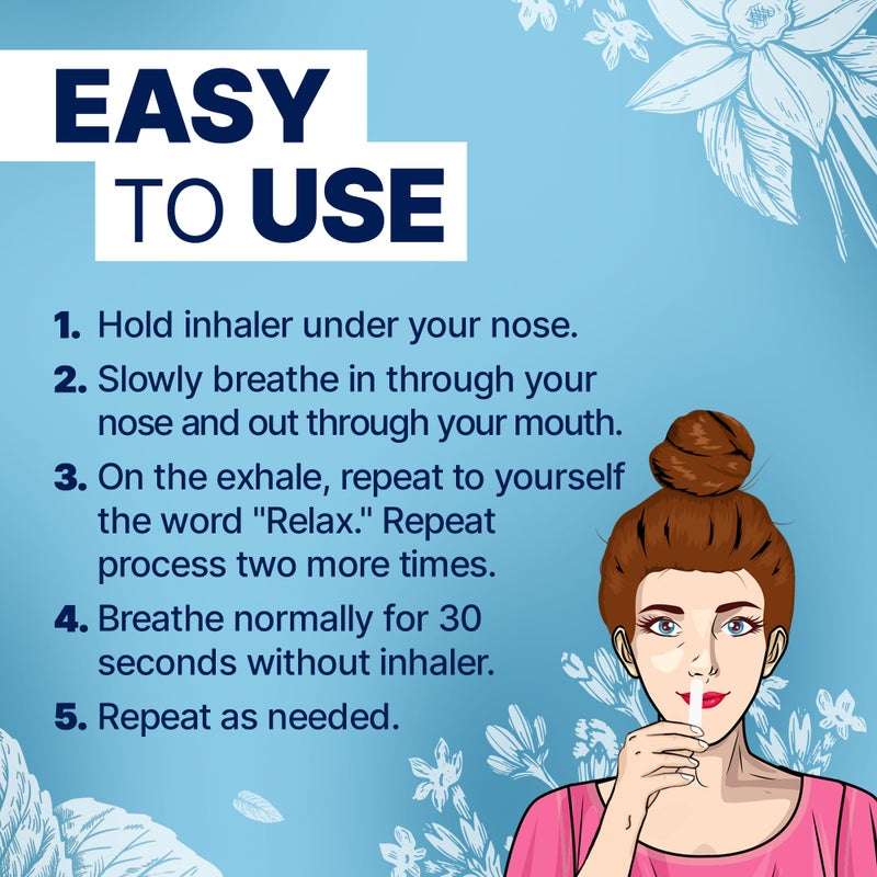 Basic Vigor Migrastil Stress Release Inhaler 2-Pack, Calm Aromatherapy Formula, Natural Stress Relief with Peru Balsam and Other Essential Oils. Made in The USA. - Image 3