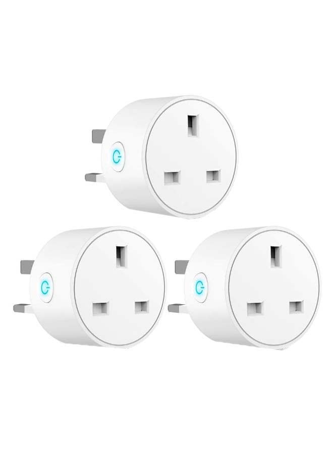 3-Piece Wireless Mini Smart Plug Set White 55 x 55mm - Image 1