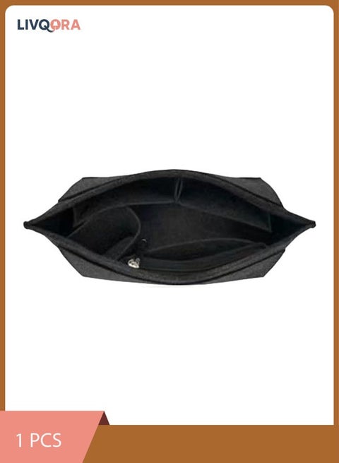 Organizer Insert for Tote Bag Felt Bag Organizer Purse Organizer Insert Handbag Organizer For Speedy, Tote, Handbag (Black,S)
