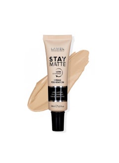 LAMEL LAMEL Foundation Stay Matte  Full Coverage Foundation  LongLasting  Waterpoof  Dewy  Flawless Finish  For All Skin Type  Organic  OilFree 403101floz Ivory 
