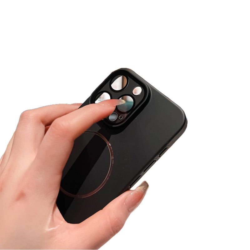PC MagSafe Case for iPhone 15 / 15 Plus / 15 Pro / 15 Pro Max with Drop Protection and Anti-Fingerprint plus Shockproof plus Magnetic plus Lens Protector in Purple - Image 4