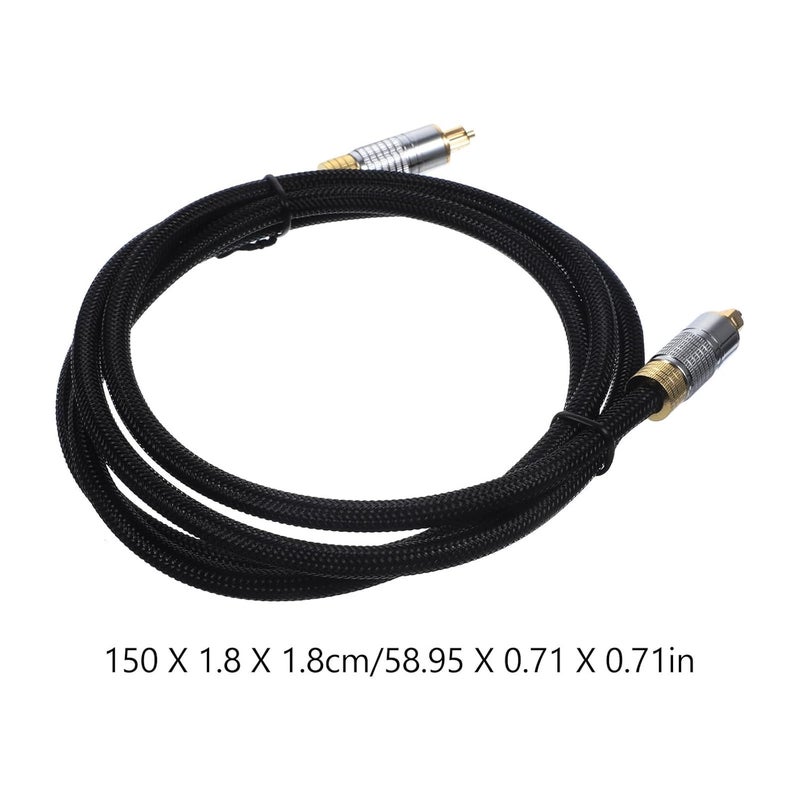 Lurrose Optical Audio Cable 1.5m Digital Optical Audio Cable Male to Male for Home Theater Sound Bar Tv and Game Console - Image 2