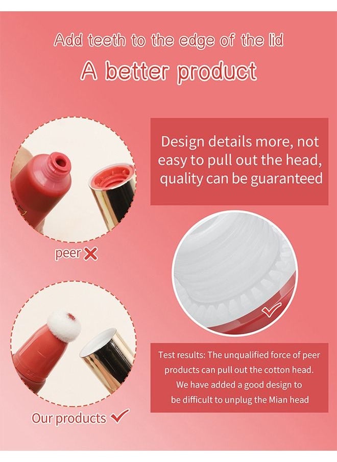 QIC Liquid Blush Makeup Wand - Cream Liquid Blush with Cushion Applicator For Cheeks Tint - Natural-looking - Glow Dewy Finish - Weightless Blendable Liquid Blush Stick - Long-Wearing  - Image 5