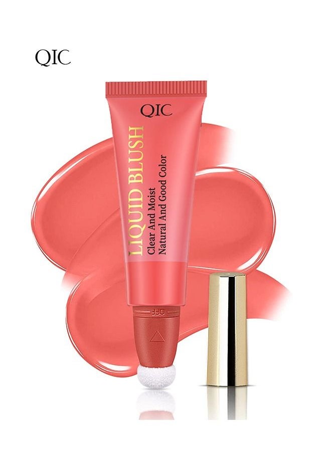QIC Liquid Blush Makeup Wand - Cream Liquid Blush with Cushion Applicator For Cheeks Tint - Natural-looking - Glow Dewy Finish - Weightless Blendable Liquid Blush Stick - Long-Wearing  - Image 1
