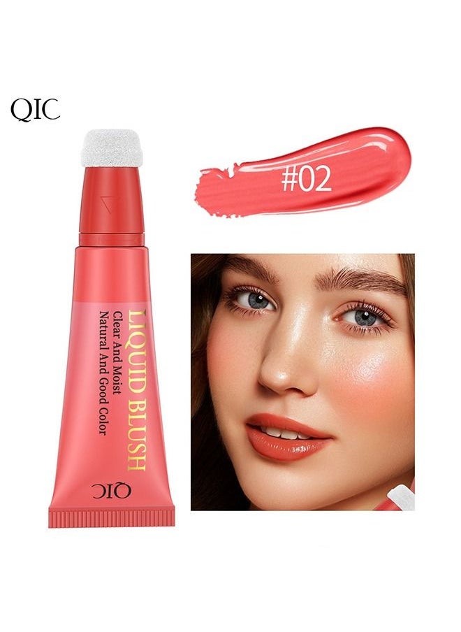 QIC Liquid Blush Makeup Wand - Cream Liquid Blush with Cushion Applicator For Cheeks Tint - Natural-looking - Glow Dewy Finish - Weightless Blendable Liquid Blush Stick - Long-Wearing  - Image 2