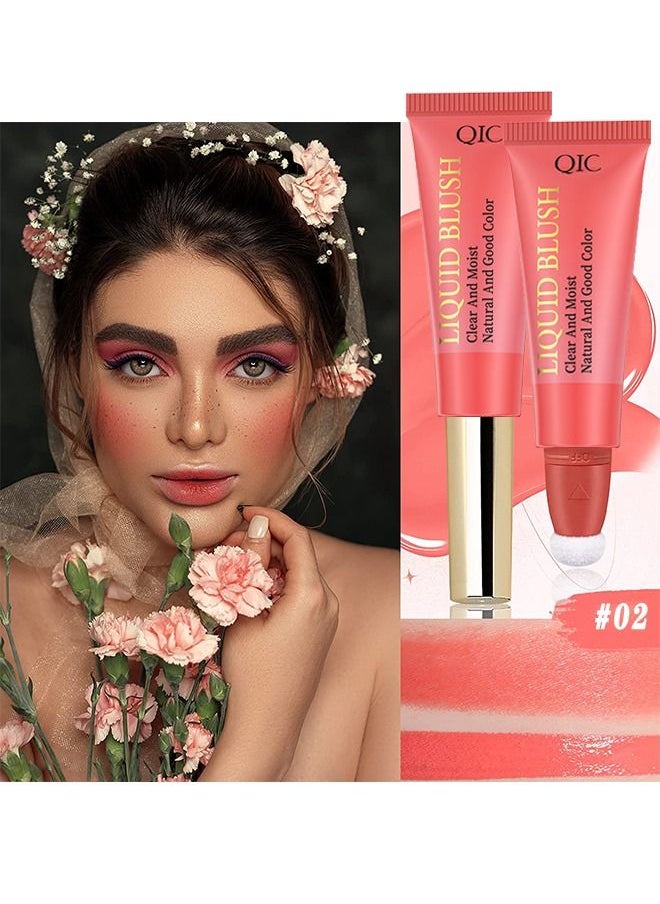 QIC Liquid Blush Makeup Wand - Cream Liquid Blush with Cushion Applicator For Cheeks Tint - Natural-looking - Glow Dewy Finish - Weightless Blendable Liquid Blush Stick - Long-Wearing  - Image 3