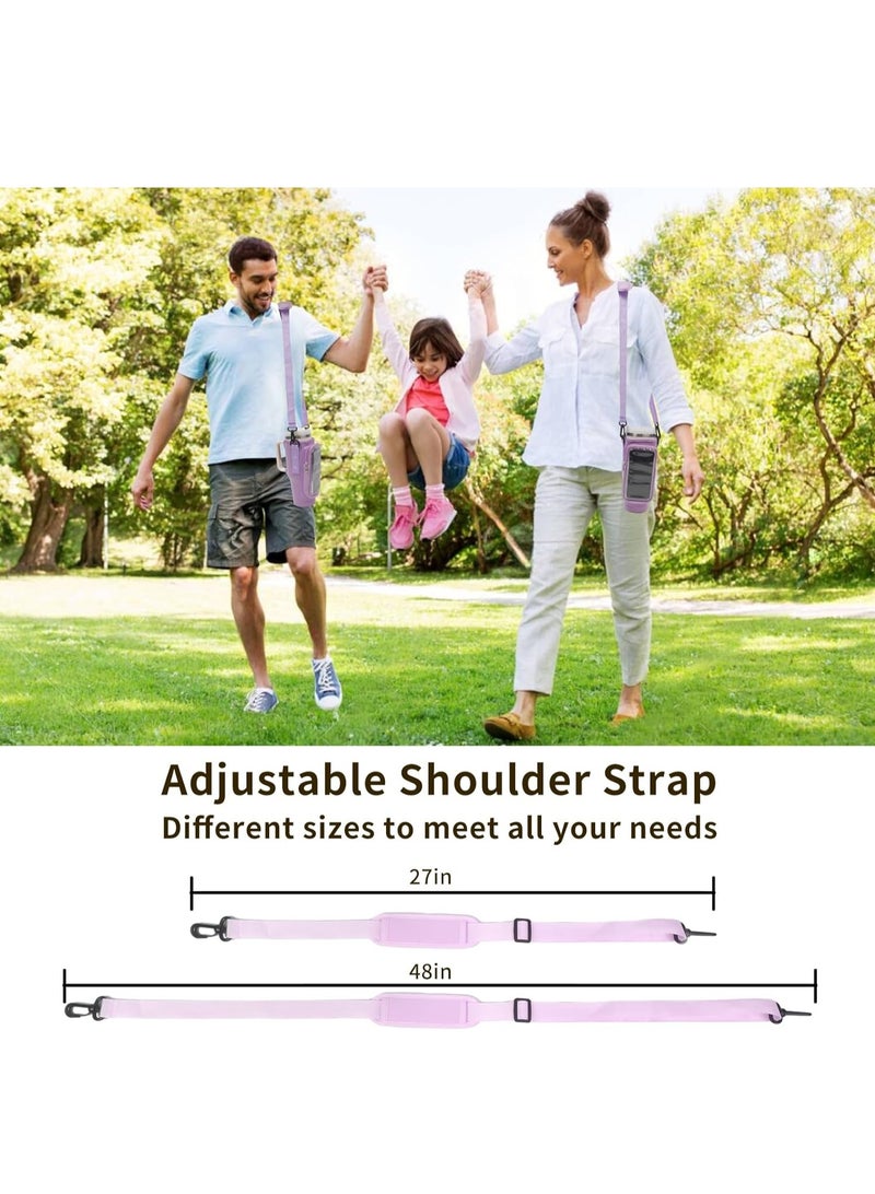 Water Bottle Carrier Bag with Strap for Stanley 40oz Tumbler with Handle, 2 Pocket Sling Neoprene Bottle Pouch Holder, Stanley Cup Accessories for Hiking Travelling Camping (White) - Image 2