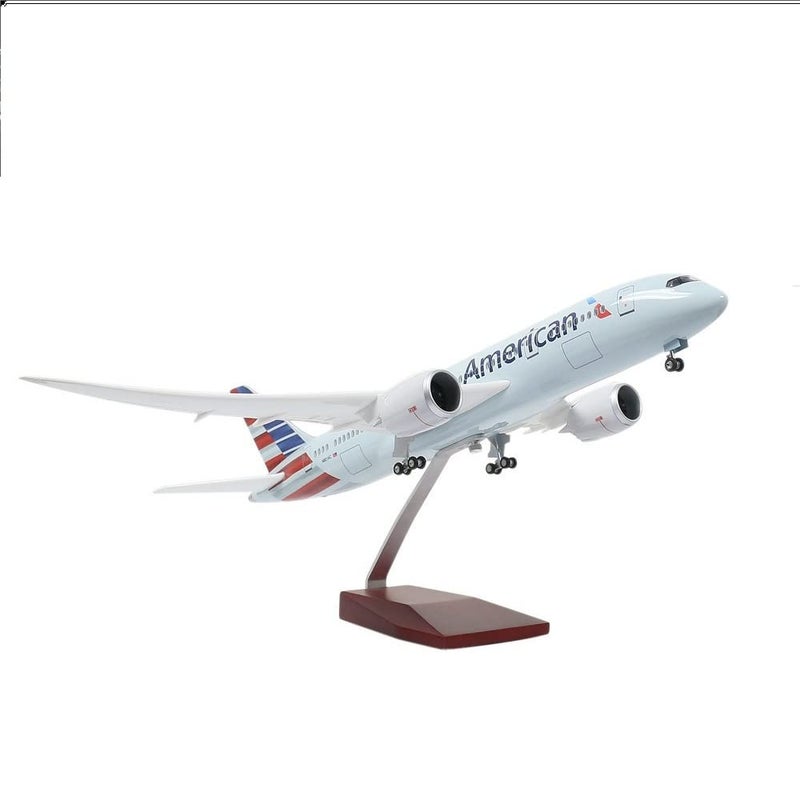 24-Hours Boeing 787 1:130 Scale Jet Model with LED Light (Touch/Sound Control) for Decoration or Gift - Image 1