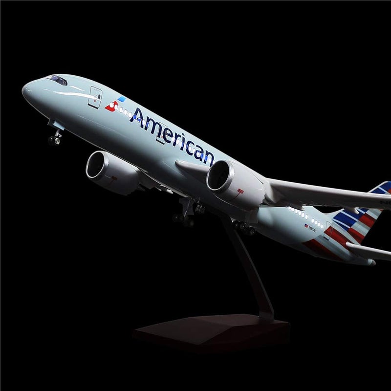 24-Hours Boeing 787 1:130 Scale Jet Model with LED Light (Touch/Sound Control) for Decoration or Gift - Image 4