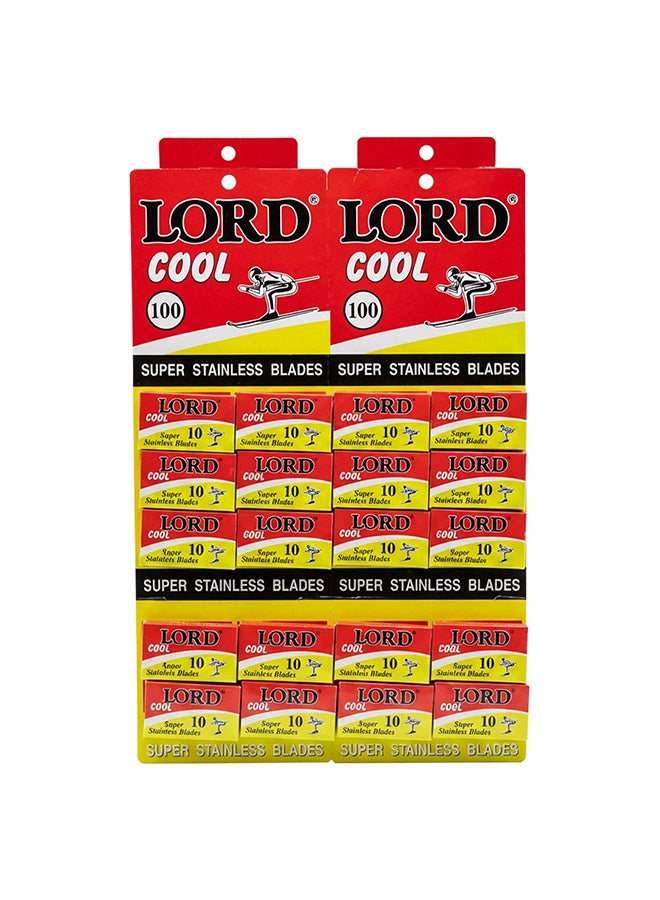 LORD Cool Double Edge Razor Blades 10pcs – Red/Yellow Stainless Steel