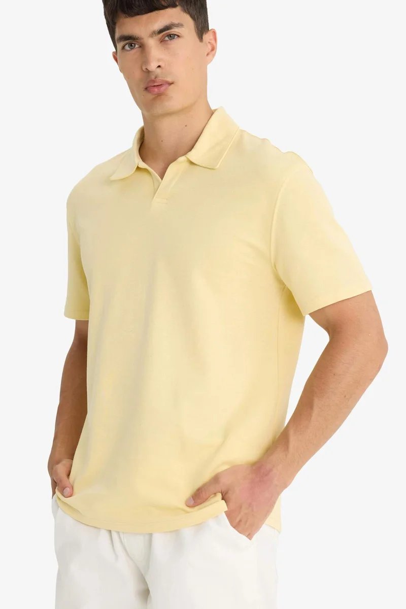 ديفاكتو Regular Fit Short Sleeve Polo T-Shirt