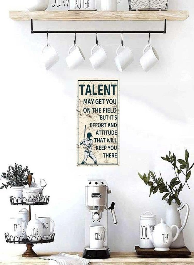 Flyhaw Vintage Baseball Metal Tin Sign Motivational Quotes Baseball Gifts For Baseball Lovers Baseball Decor For Boys Room Baseball Themed Bedroom Baseball Accessories 8x12 Inch - Image 4