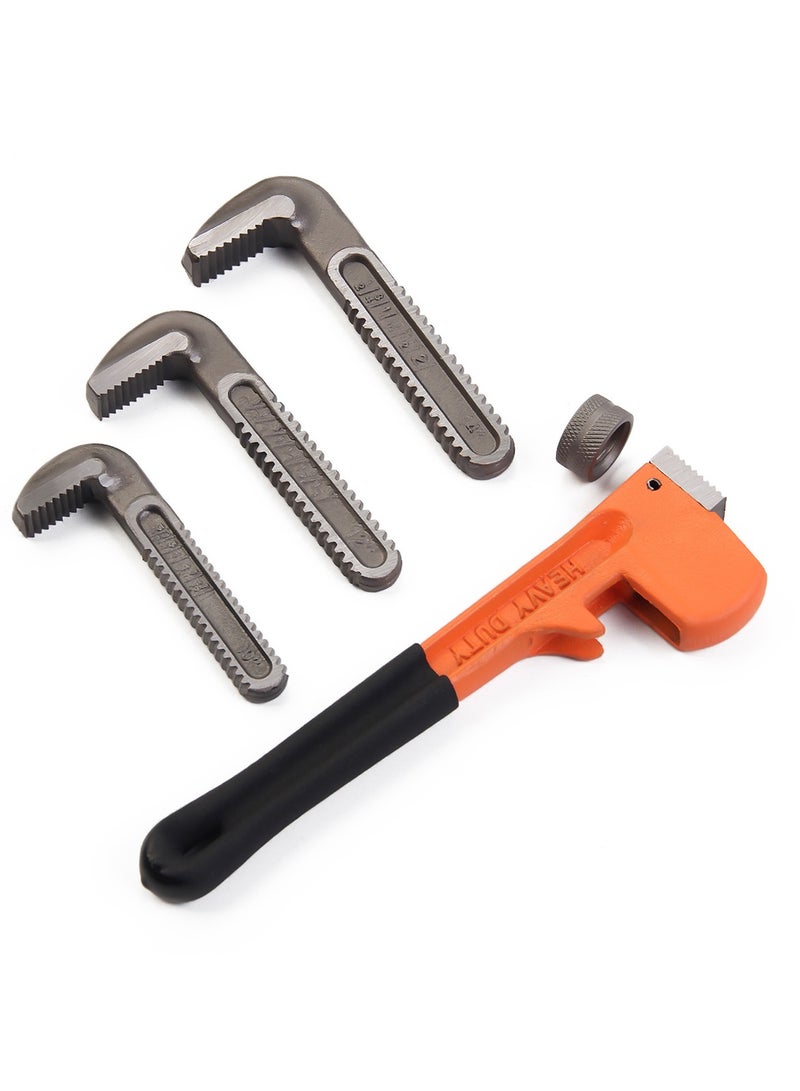 KSEIBI Adjustable Pipe Wrench with Plastic Handle, A Multi-Functional Wrench for Disassembling, Hand tools for Plumbing Installing and Repairing Pipes, Heavy Duty Plumbers Wrench for Home & Auto Repair. - Image 3