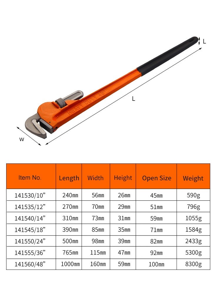 KSEIBI Adjustable Pipe Wrench with Plastic Handle, A Multi-Functional Wrench for Disassembling, Hand tools for Plumbing Installing and Repairing Pipes, Heavy Duty Plumbers Wrench for Home & Auto Repair. - Image 4