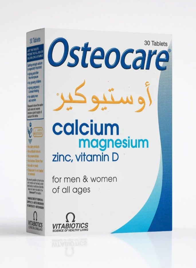 Osteocare pack of 2 Vitabiotics Osteocare Calcium & Vitamin D 30 Tablets  - Image 2