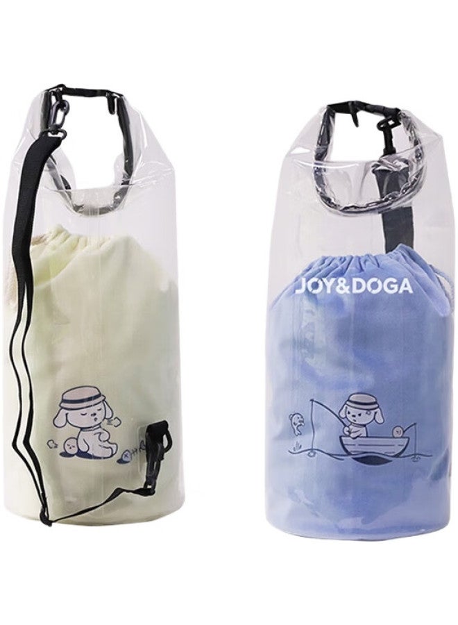 Joy&doga Transparent Waterproof Storage Bag For Swimming, Diving, Beach, Fitness, Outdoor Backpack (light Color) - Image 2