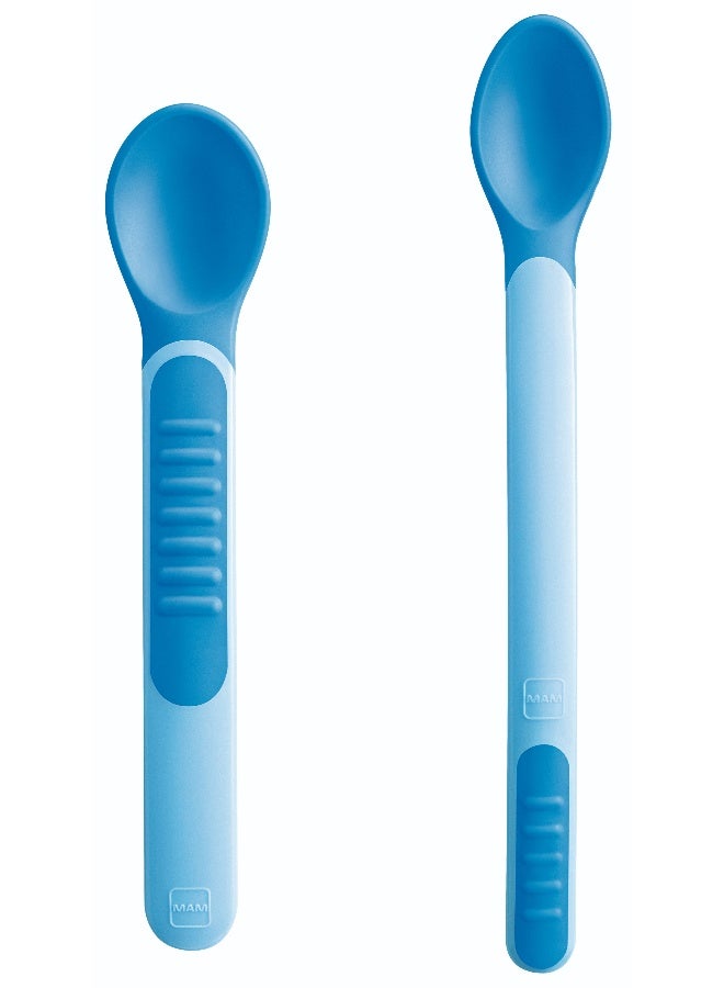 Mam Baby Feeding Spoons & Cover  Feeding - 6 M+ |  Blue - Pack of 3 - Image 5
