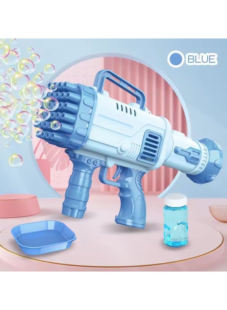 Exotic 32 Hole Design Portable Large Capacity Bazooka Bubble Gun Toy - Blue - Image 1